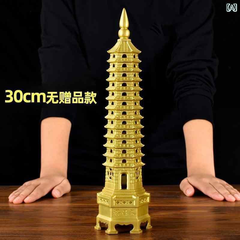 ホビー　雑貨　装飾品 文昌塔 真鍮 13階建て 装飾品 9階建て 書斎 文 昌 ペン ペンダント ギフト