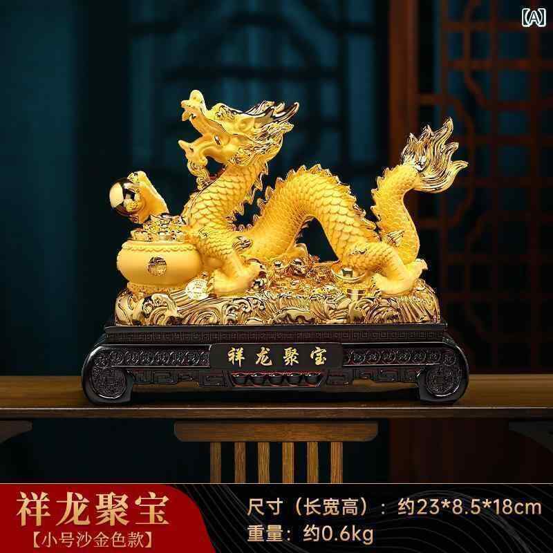ホビー　雑貨　装飾品 幸運の 金 龍の 飾り 中国 十二支の オフィスの 装飾 龍 年の マスコット 開店 祝いや 新築 祝いの ギフト