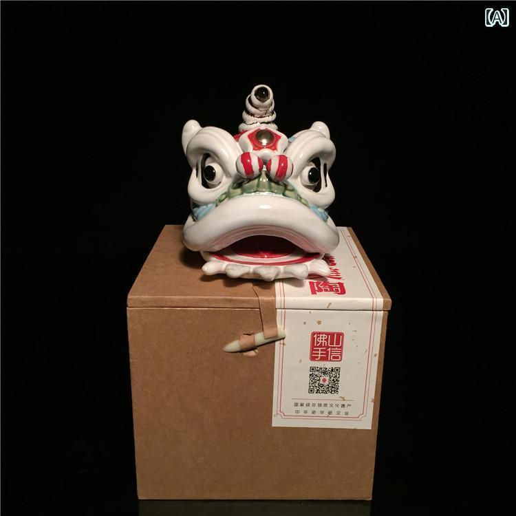 ホビー 雑貨 装飾品 獅子舞の 飾り チャイナ風 陶器 獅子 頭飾り 嶺 南 風の 会議の 贈り物 新築 祝いや 開店 祝いの|サポートシェアグローバル