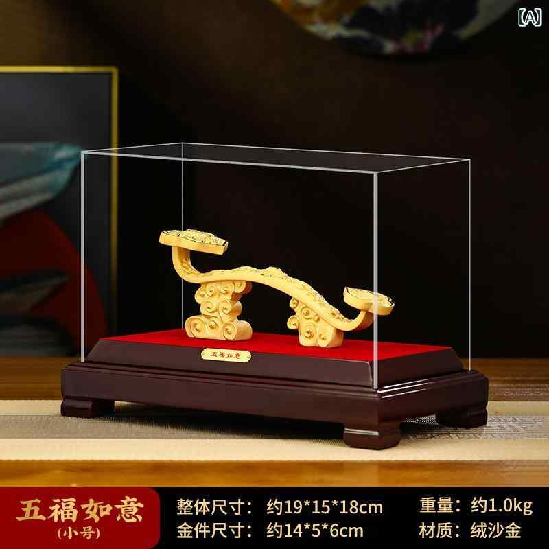 雑貨　装飾品　 Ruyi 装飾品 ベルベット ゴールド ホーム アクセサリー ワイン キャビネット アンティーク 棚 リビング ルーム 装飾 新築 祝い ギフト 高級