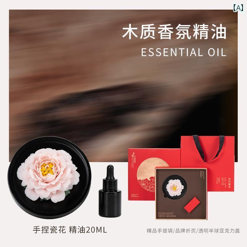 雑貨　装飾品　 レディース 日の 贈り物 花 雲 石 無形 文化 遺産 牡丹 磁器 アロマテラピーギフト ボックス 新婚 夫婦の 先生への