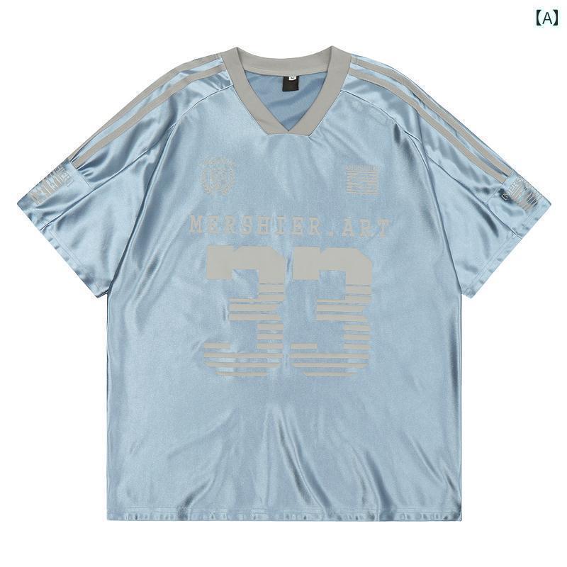 Tシャツ メンズ おしゃれ Tシャツ メンズ おしゃれ cuwu アメリカン ブローク コア ジャージ 半袖 Tシャツ 女性 夏 ゆったり スリム レター トップス
