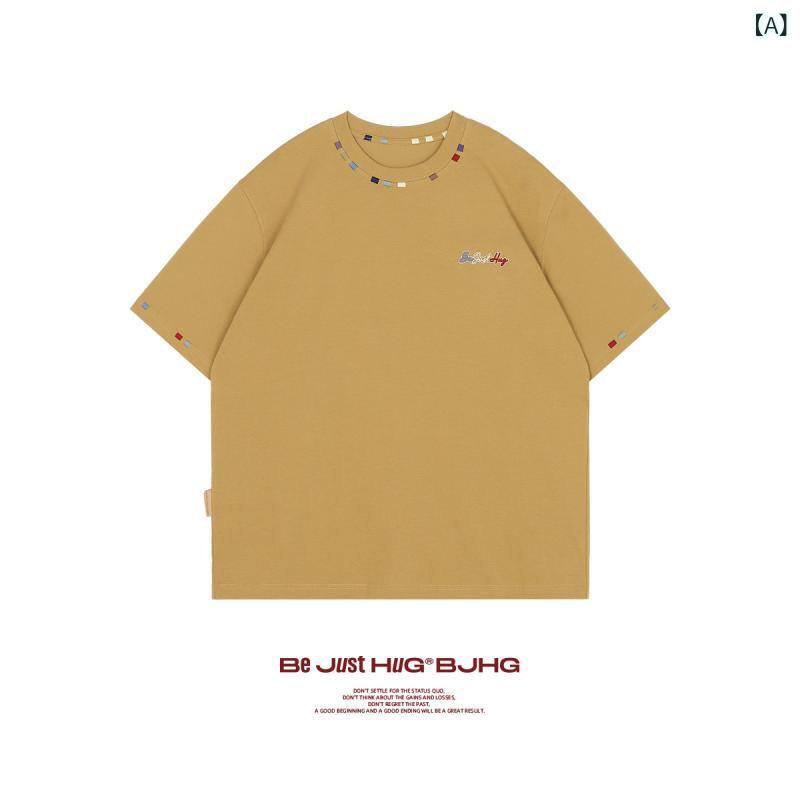 ティーシャツ メンズ 今めかしい BJHG むこう見ずな 民族 風 刺しゅう ティーシャツ 半袖 メンズ 夏服 速乾 冷やりとした 抗菌 日焼押しとどめる 役立つこと 亭主もち