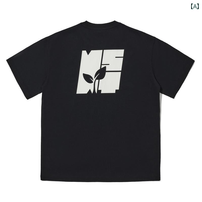 Tシャツ　レディース　かわいい NSTNEW START スプラウティング プラン 2025 フロントと バックの カラー コントラスト ロゴ ゆったりと 万能な レディース 半袖 Tシャツ