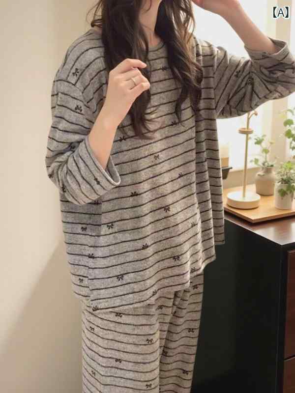レディース　パジャマ　スウェット　上下 起毛 コットン パジャマ 女性 秋冬 2024新 スタイル 高級 ウェアラブル レディース 長袖 ホームウェア 春秋