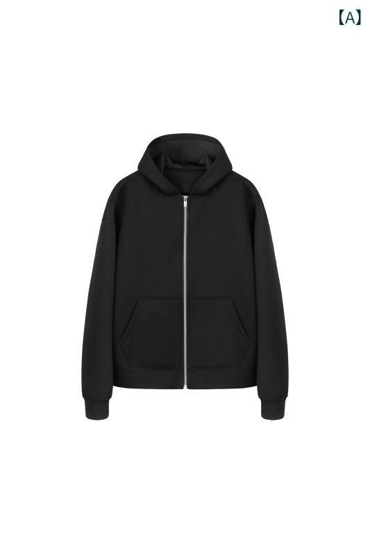 パーカー フード付き ニット NewDecay 24 FW サンドイッチ エア レイヤー ベーシック ジッパー フード付き セーター ジャケット|サポートシェアグローバル