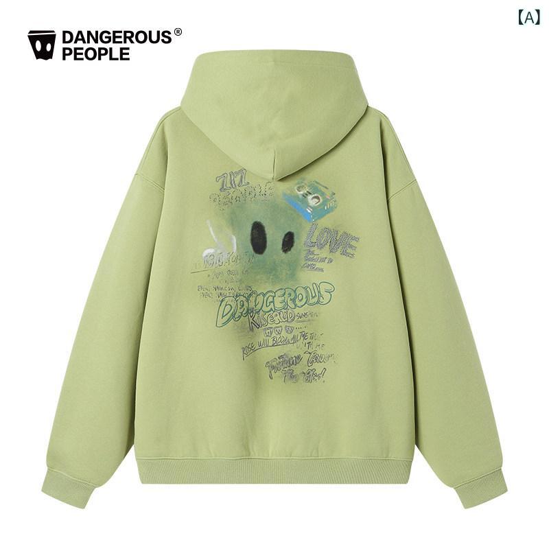 パーカー ボンネット付き添い人 編み物 Dangerouspeople Xue Zhiqian DSP 秋冬 ゆったり 影ぼうし 全能 フリース ジレー ボンネット付き添い人 ティーシャツ 上衣