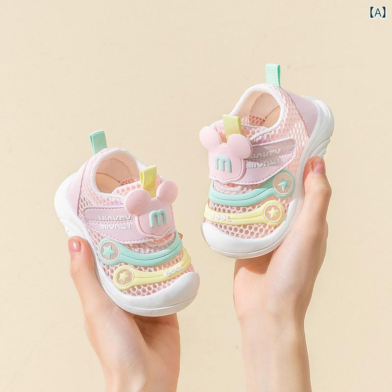 赤ちゃん　靴　シューズ 女の子 ベビー 幼児用 靴 春夏 メッシュの 子供用 通気性の ある シューズ 012歳 3 夏