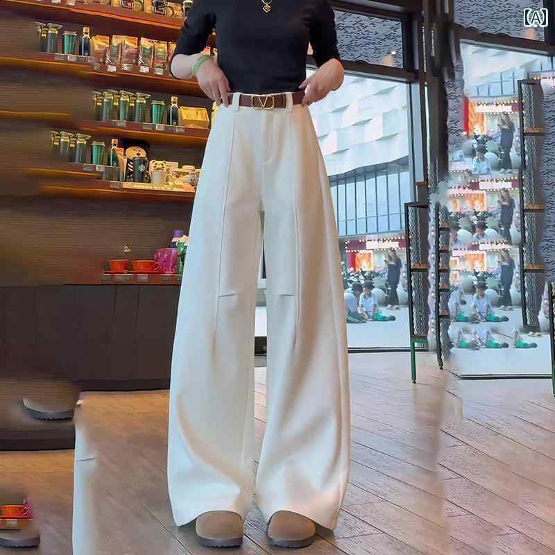 レディース　ジーンズ　レッグ ホワイト シンプルで 万能な な ストレート スーツ パンツ レディース ハイウエスト スリム カジュアル 2025 6,944円