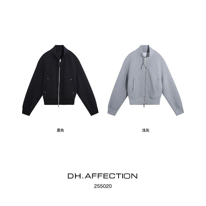 ファスナー 上衣 心地よい DH 亭主もち服 羅針盤 早春 運動競技 余暇 韓国 照明ランプ色つや ダブル ファスナー か細い プルオーバー 上衣 255020
