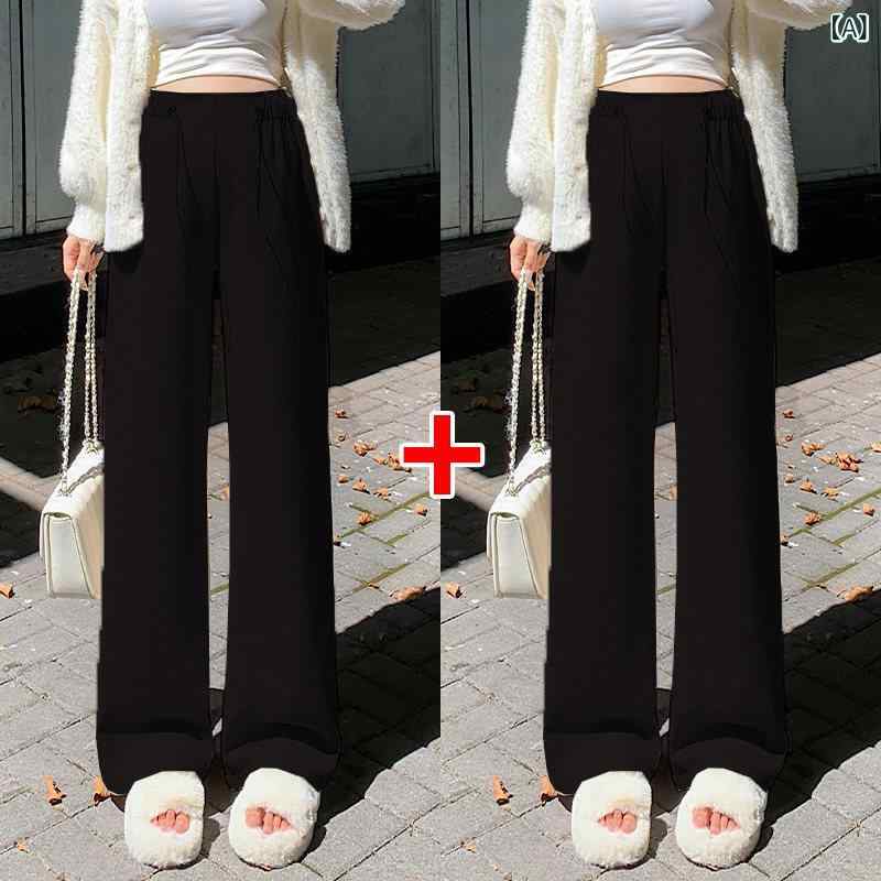 パンツ　スウェット　妊婦 1つ 買うと 妊婦用 ワイド レッグ パンツ 春秋 2025 カジュアル 200ポンド 大きいサイズ 腹なし ストレート
