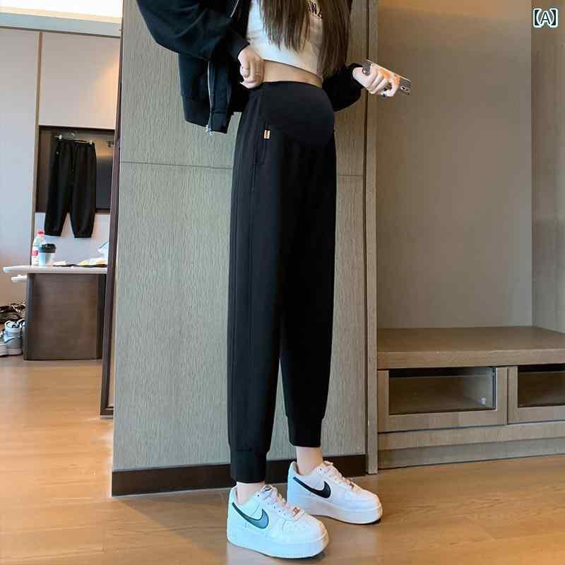 レディース　パンツ　スウェット　 妊婦 パンツ アウター 春秋 ゆったり 2024 秋冬 裏起毛 小さい ボトムス スウェットパンツ 春服