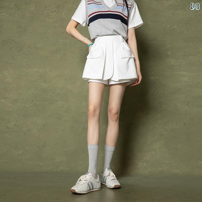 レディース 心地よい ズボン下 Lieer LRKSA White Roseが 百貨店の 釣りあいを 解き放ちます ! ご機嫌酉の方角 か細い相応う スコート ズボン下 QBSJ 006