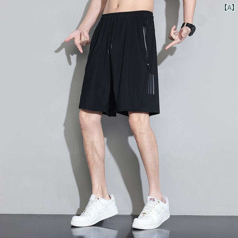 メンズ　ハーフパンツ　スポーツ 冷感 ショーツ メンズ 夏 薄手 2025 速乾 アウター ビーチ ゆったり スポーツ 5点 カジュアル パンツ