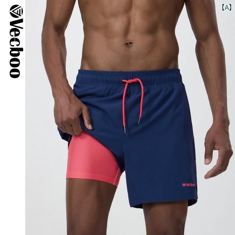 メンズ　ハーフパンツ　スポーツ Vecboo フィットネス ショーツ メンズ 速乾 スポーツ マラソン ランニング パンツ アメリカン バスケットボール｜サポートシェアグローバル