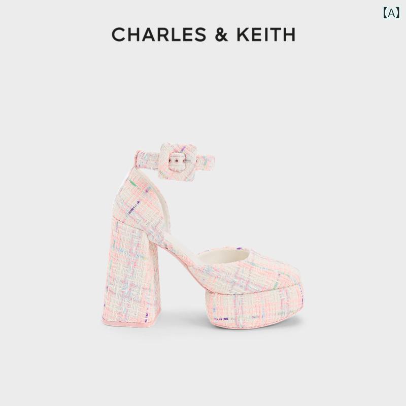 レディース 踵 シューズ CHARLES \u0026ampamp KEITH 春夏 レディースシューズ CK 160361454 レトロ 商品目録 ダンス楽隊 厚底 ハイヒール シングル シューズ