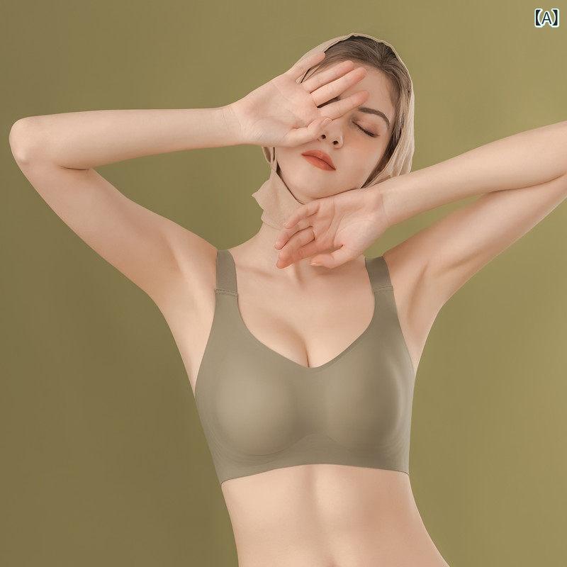 ブラジャー うしろ帯 思春期  夏 薄っぺら シームレス 掛け汁 押しとどめる ギャザー 姿勢 乳ぶさ 馬鹿でかい大きさ 馬鹿でかい 胸小 胸 肌付き レディース 運動競技 ブラ