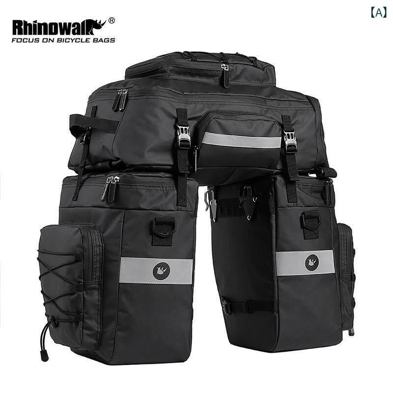 自転車 ホルダー バッグ Rhinowalk 3 in 1 多機能 自転車 リア ラック パニアバッグ 防水長 距離 四川 チベット ライン 装備|サポートシェアグローバル