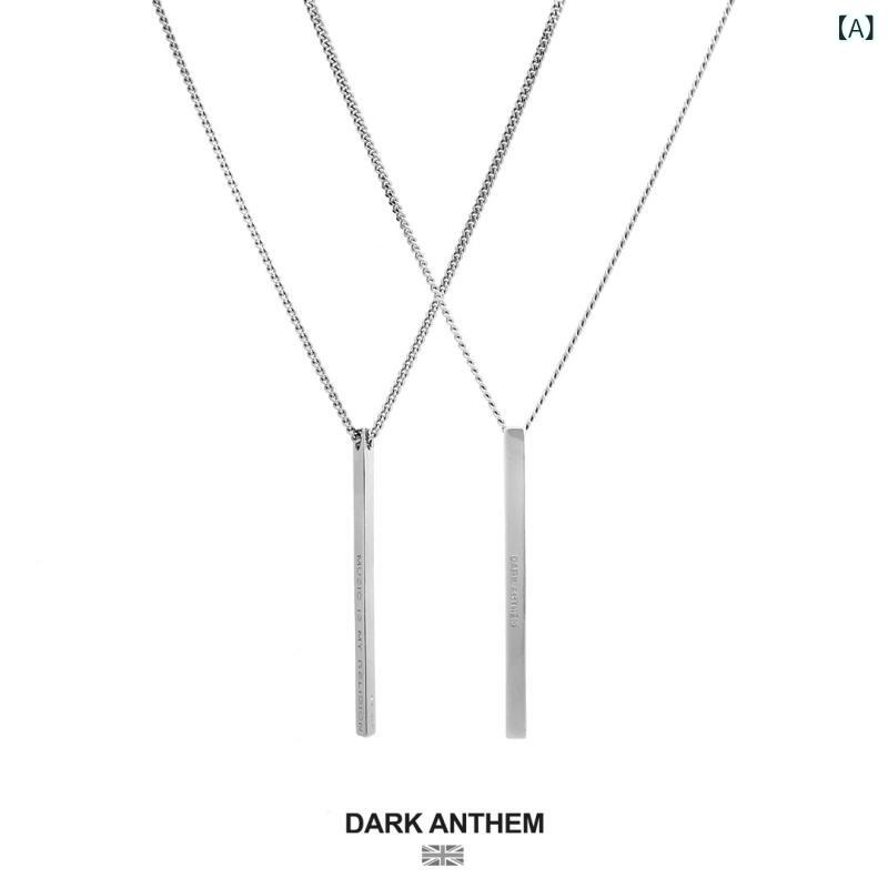 ネックレス　十字架　クロス ダーク アンセム アクセント ミュージック ネックレス スター リング シルバー シンプル ボーイズ ペンダント カップル セーター チェーン 18 K ゴールド メッキ
