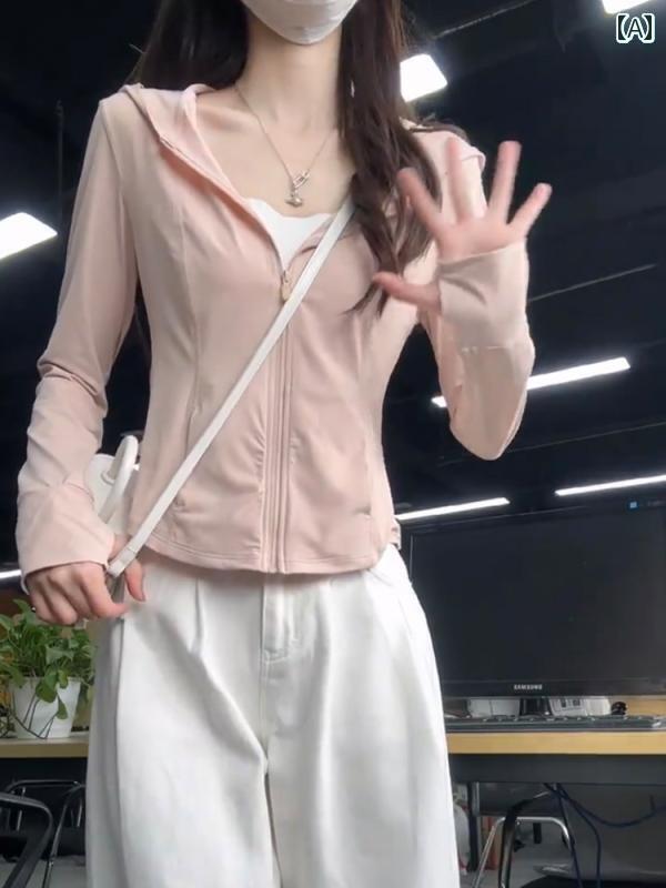 パーカー　薄手　カジュアル 冷感 スリム 日焼け防止 服 レディース アウター カーディガン 2025 夏 紫外線 防止 シャツ トップス ライト ジャケット 4,705円