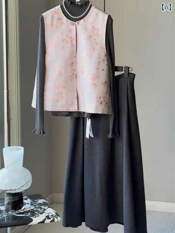 お召しもの レディース 瀬戸ものお召しもの 中国 お上さん 服 瀬戸もの風 禅 より良い 1歳の お母さんの お召しもの スコート 背広 瀬戸もの 春 2025 表現スタイル
