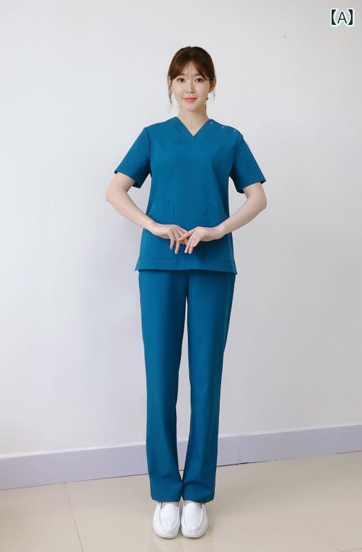 作業服　美容　医療 形成 外科 口腔および 歯科 医院の 医師の 制服 ナース 服 ペット 病院の 母親と 赤ちゃん クラブの 夏