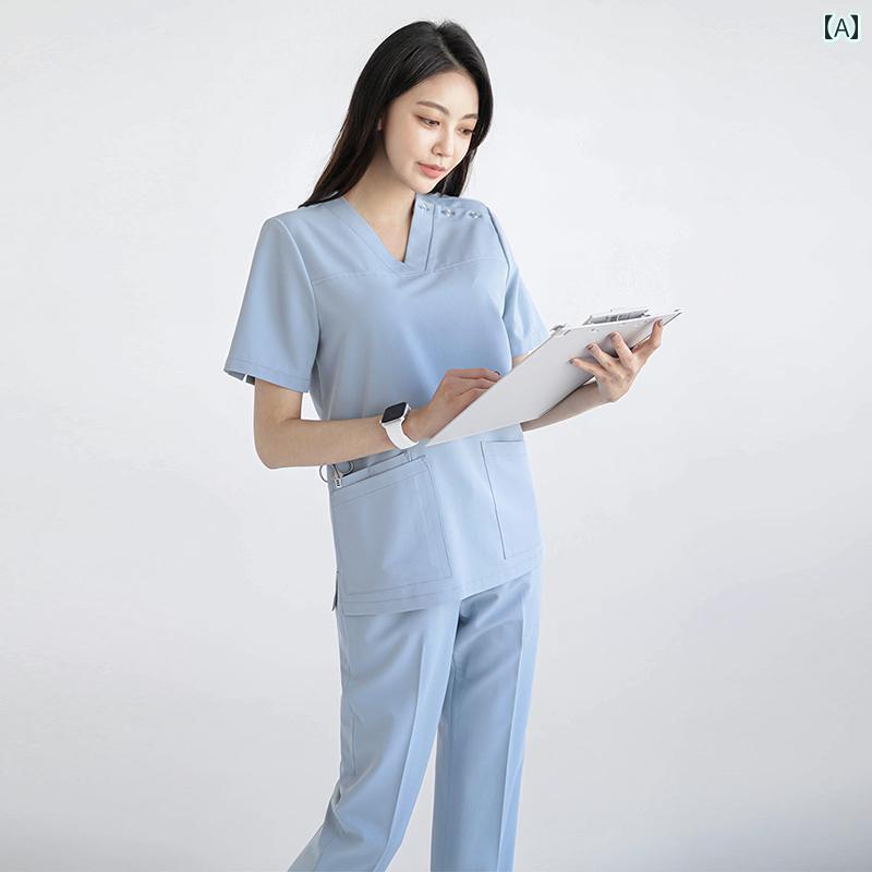 作業服　美容　医療 韓国 整形 外科 病院 歯科 ペット クリニック 男女 手術 服 洗濯 高級 看護 師 ユニフォーム