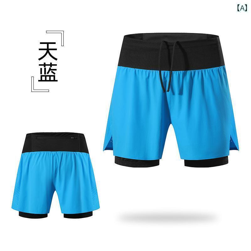パンツ　スポーツ　ランニング ウエスト バッグ ランニング ショーツ メンズ 3点 式 ベルト 裏地 マラソン クロス カントリー 陸上 競技 トレーニング バック ポケット スマートフォン 収納 可能