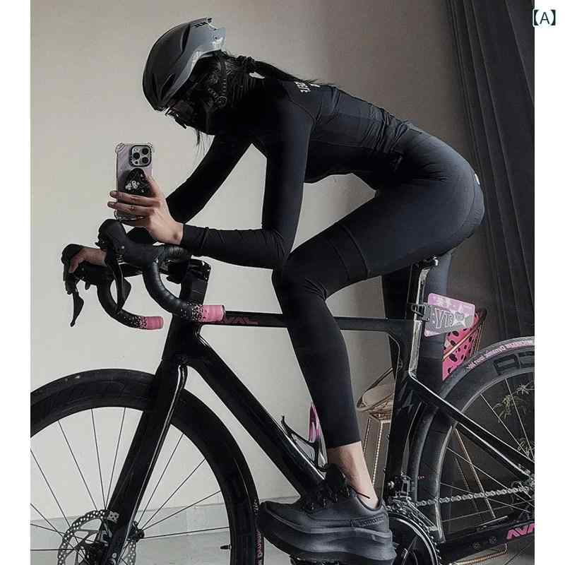 スポーツ　パンツ　フィットネス ダブルアロー サイクリング パンツ レディース バット パッド 付き 2025夏 ロード サイクリングジャージ ビブ ロング