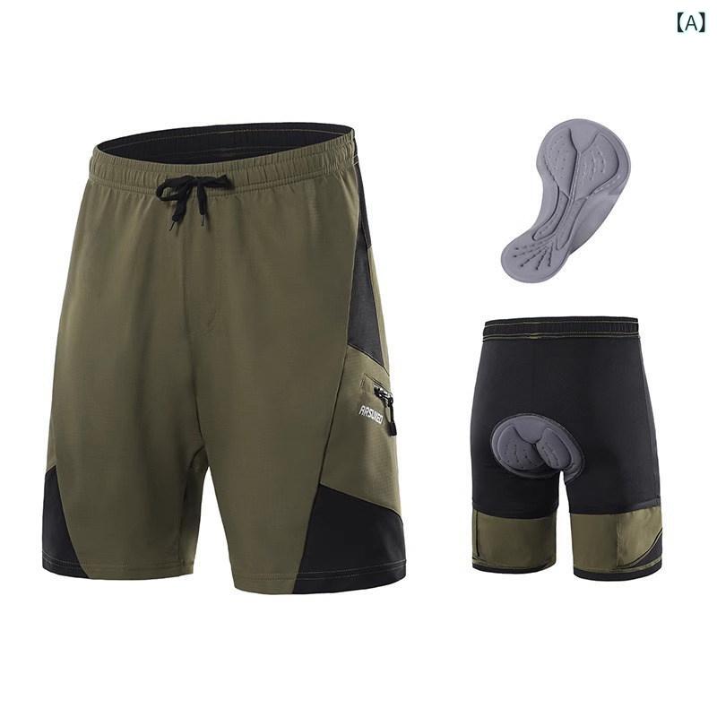 スポーツ　パンツ　フィットネス ドイツ製 ツー イン ワン サイクリング ショーツ マウンテンバイク パンツ メンズ シリコンパッド 自転車 レジャー 通勤 サイクリングウェア