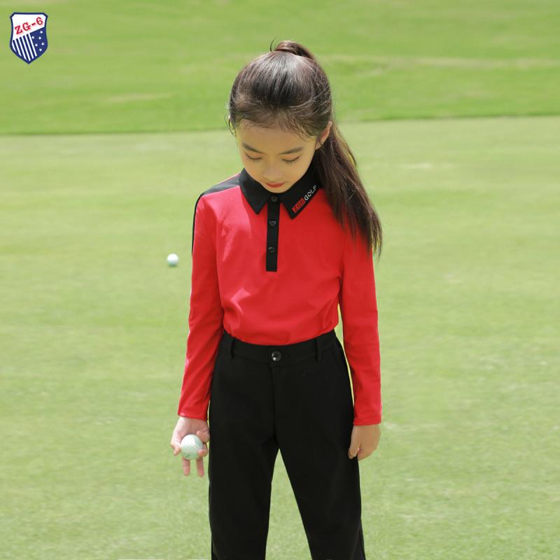 ゴルフ 御召しもの 運動競技 春と 夏 ZG 6 ゴルフ 小わっぱ服 お坊っちゃんと 御嬢さん 小わっぱ用 背広 運動競技 長袖 真っ赤 トップス 黒 ズボン