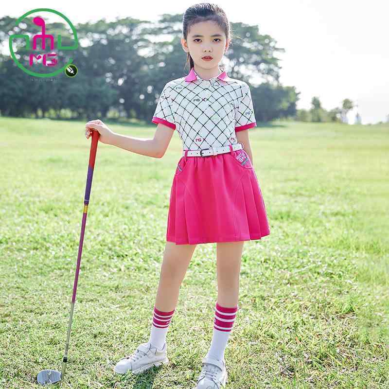 ゴルフ　ウェア　スポーツ MG 春夏 ゴルフ 子供服 ガールズ スポーツ プリーツスカート ユニフォーム スーツ パンツ スカート