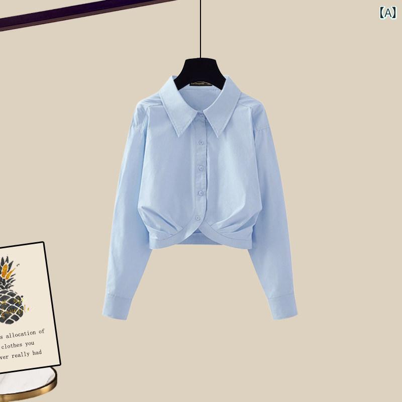 セットアップ　レディース　カラー 春の 衣装 一式 シャツ ジーンズ 春服 2025年 女性用 ファッション スーツ ツーピース