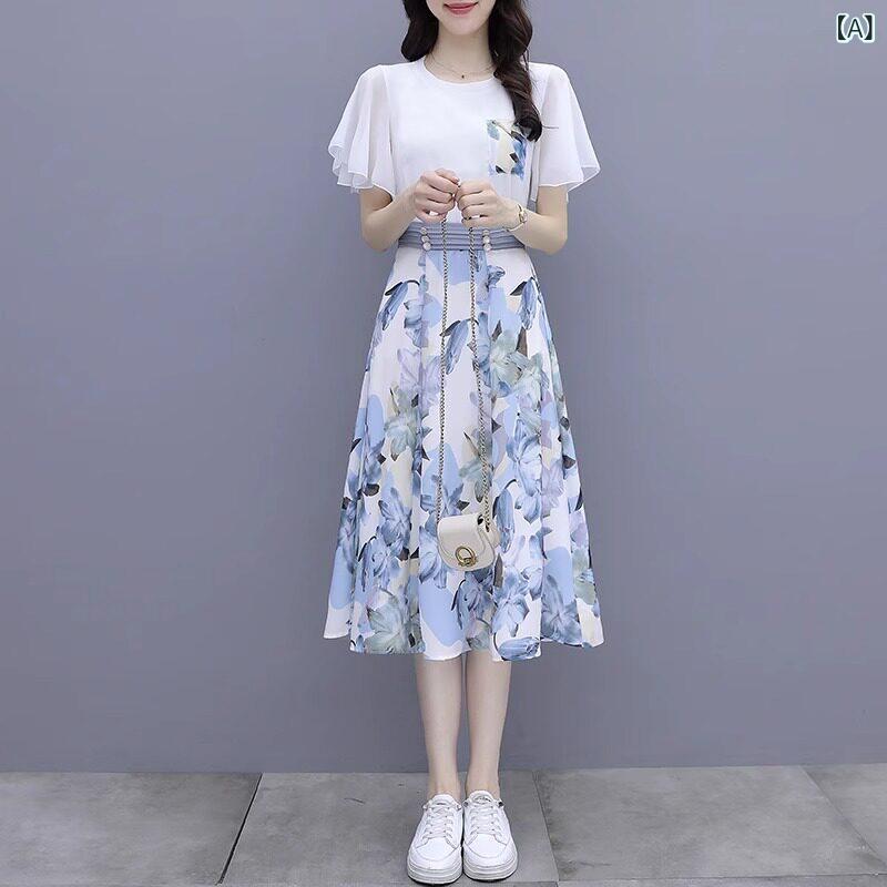 セットアップ レディース 色合い シフォン 花柄 御召しもの 背広 レディース 夏の 韓国 脂肪組織 粍 腹 取りまかなう か細い スコート