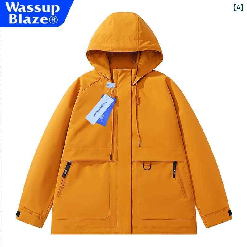 パーカー メンズ ジャケット WASSUP 劉 亦 菲と 黄 美同 型 登山 ジャケット レディース 3 in 1 防風 春秋 メンズ