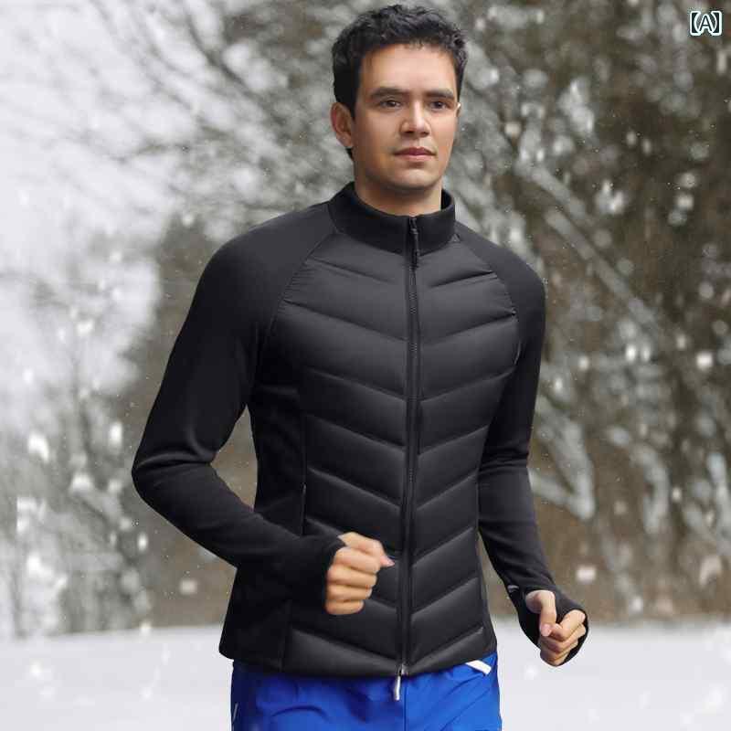 パーカー　メンズ　ジャケット ランニング ダウン ジャケット メンズ 防風 防水 プロ スポーツ スキー ダック スタンドカラー 冬用 ライナー