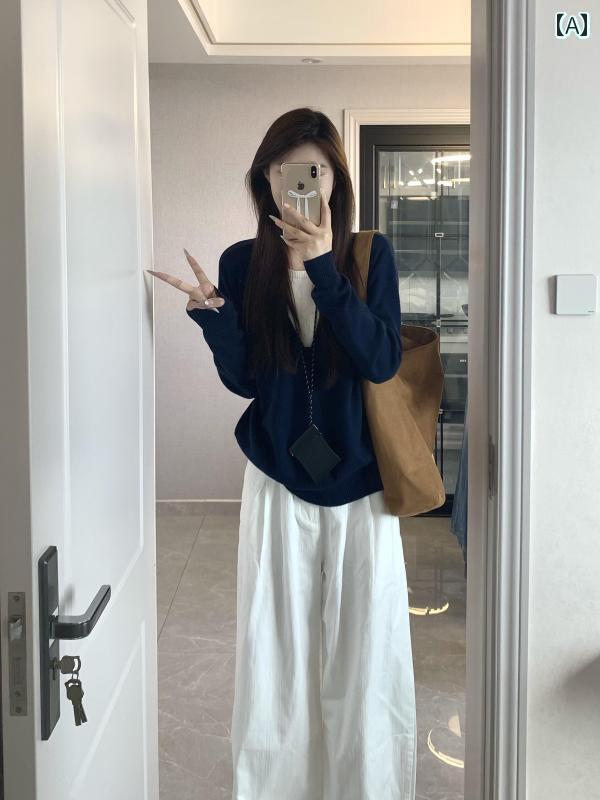 レディース　トップス　カジュアル 春の フル セットの 大きいサイズ 太い mm 韓国 ドラマの 高級 ootd 着用 ニットカーディガン カジュアル パンツ スーツ 女性