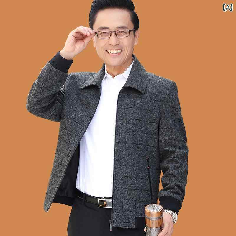 トップス 上衣 心地好い 上衣 メンズ御父っつぁん 秋 アウター 背広 50歳 60代 襟 70代 年より 服お じいさん 烏兎 トップス