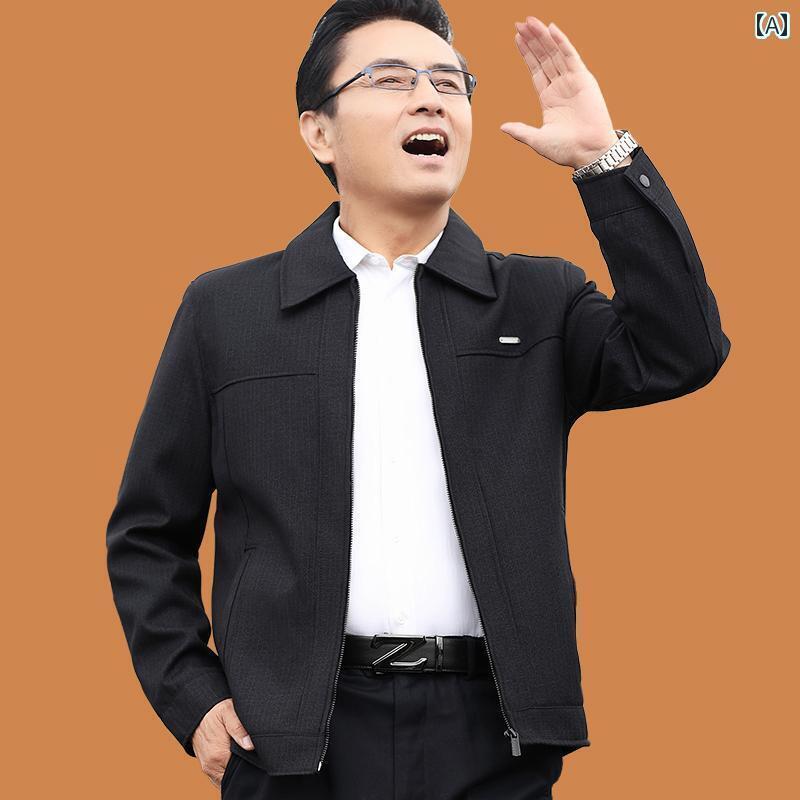 トップス 上衣 心地好い 御父っつぁん 秋 アウター 背広 上衣 メンズ御父っつぁん 50歳 60歳 年より 70歳おじいちゃん 80歳 春服