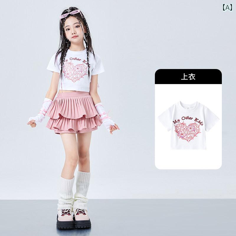子供服　ダンス　ヒップホップ 女の子 ジャズ ダンスの 服 クールで なの キャットウォーク ストリート ダンスのの 子供用の パフォーマンス 張 元 英と 同じ スタイル