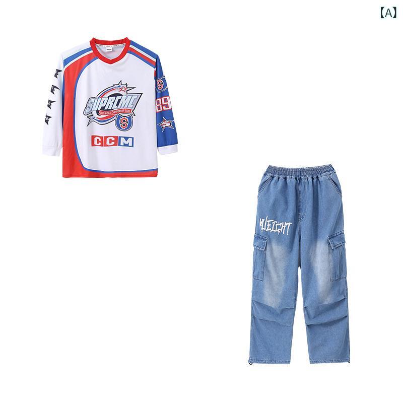 子供服　ダンス　ヒップホップ 子供用 ヒップ ホップ ストリート ダンス ゆったり パフォーマンス 服 男の子 クール ファッション ドラム