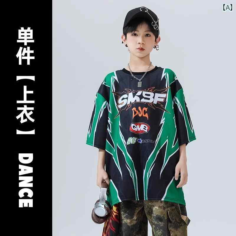 ストリート　子供　ダンス 子供用 ストリート ダンス 衣装 ヒップ ホップ 夏 ドラム クールジャズ パフォーマンス
