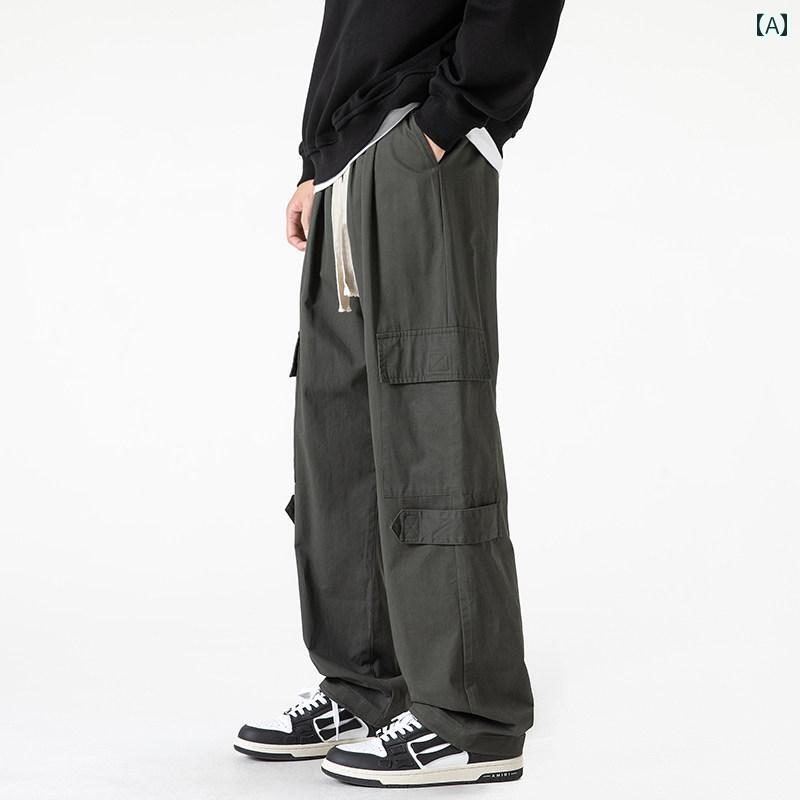 ストレート　ジーンズ　パンツ マウンテン オーバー オール メンズ 秋 アメリカン レトロ ファッション ズボン ストレート カジュアル コットンパンツ