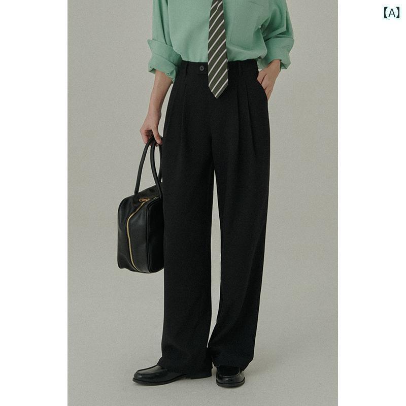 ストレート　ジーンズ　パンツ HAVERICE レストラン パンツ 70 2025 春秋 ストレート ワイド レッグ カジュアル スーツ レディース
