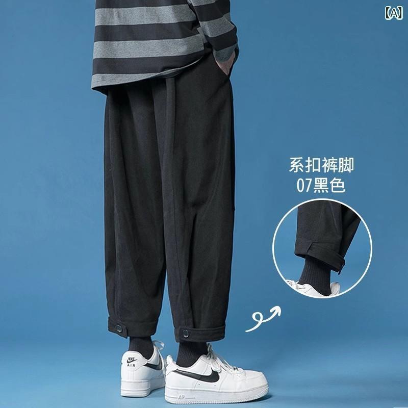 メンズ　ズボン　カジュアルパンツ ワークウェア テーパードパンツ メンズ 春秋 2025 スポーツ 九分丈 パンツ ゆったり ストレート ボーイズ カジュアル ロング