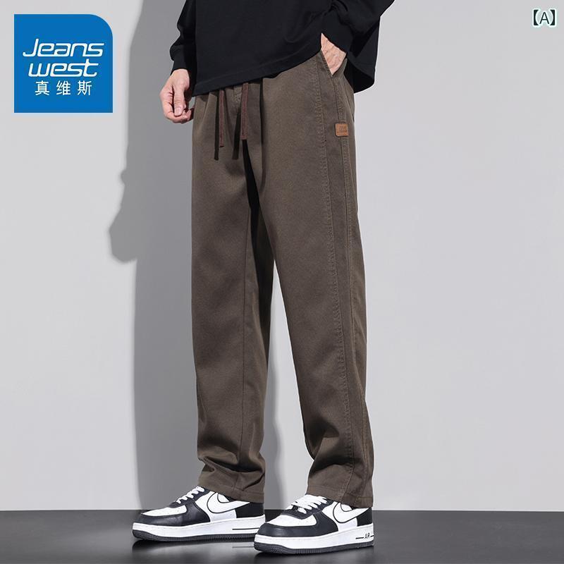 メンズ ズボン カジュアルパンツ Jeanswest 2025 万能 カジュアル パンツ メンズ 夏 薄手 ゆったり ストレート アメリカン ワークパンツ