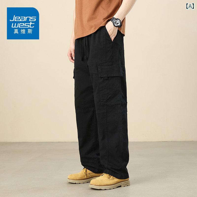 メンズ　ズボン　カジュアルパンツ Jeanswest アメリカン オーバー オール メンズ 2025 夏 ストレート カジュアル ボーイズ 薄手 アサルト パンツ 8,184円