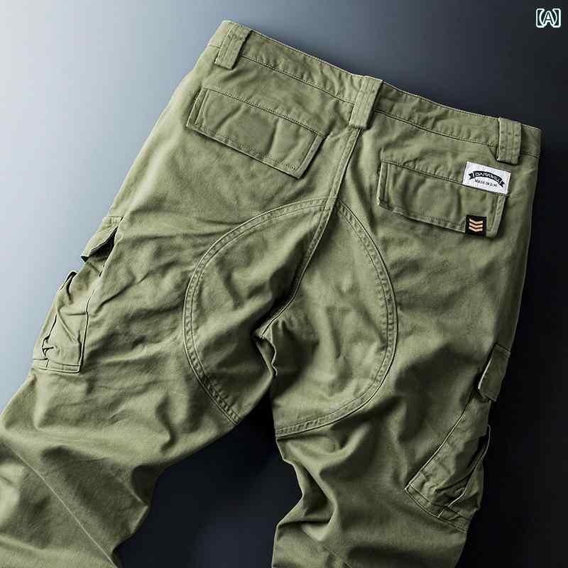 メンズ　ズボン　カジュアルパンツ YEZOE 米軍 カーキ ストレッチ オーバー オール 2024 ストレート メンズカジュアル パンツ ファッション
