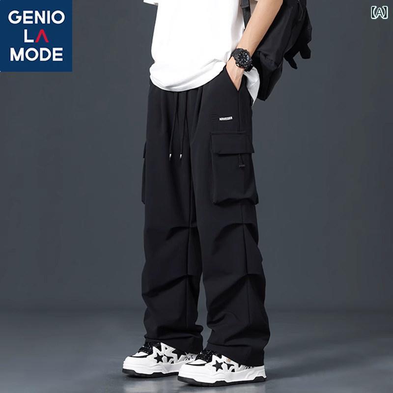 メンズ　ズボン　カジュアルパンツ GENIOLAMODE 本格 アメリカン オーバー オール メンズ 2025 春夏 大きいサイズ 春秋 パラシュートパンツ｜サポートシェアグローバル
