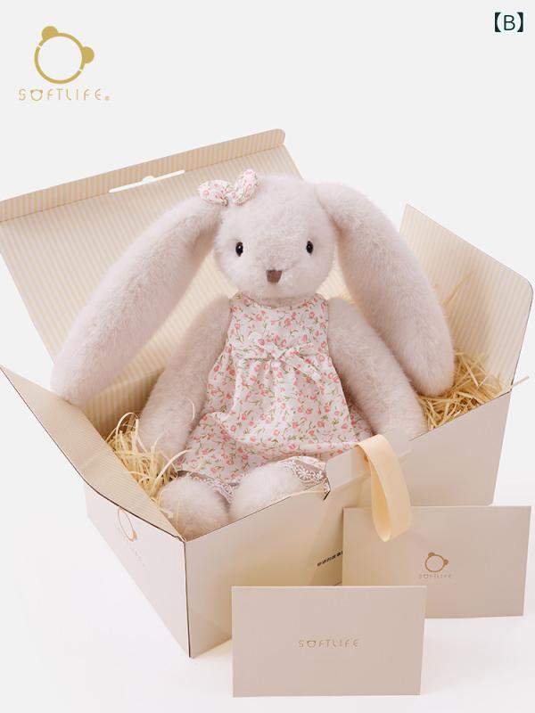 ぬいぐるみ　人形　おもちゃ　 Softlife ウサギの 人形 ぬいぐるみ 寝かし つけ用 抱きしめやすい かわいい 慰め 女の子への 誕生日 プレゼント｜サポートシェアグローバル 10,398円